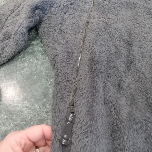 Kuhl Flight Jacket Women's Size M Fuzzy Deep Pile Fleece Full Zip Pockets Hooded - Picture 5 of 16